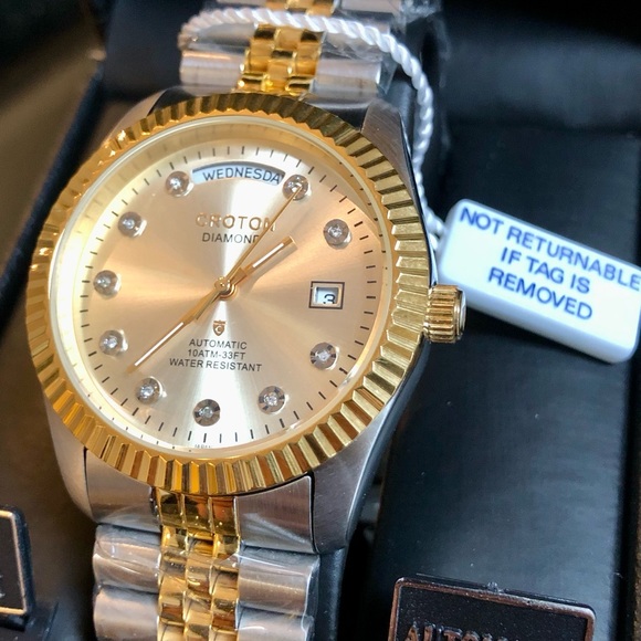 🚨SOLD🚨ON MERCARI} Automatic Day Date Diamond SS NEW Watch - Picture 7 of 13